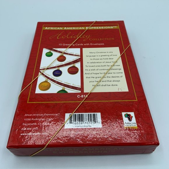 African American Expression Holiday Collection Christmas Cards - Many Languages - Picture 2 of 2